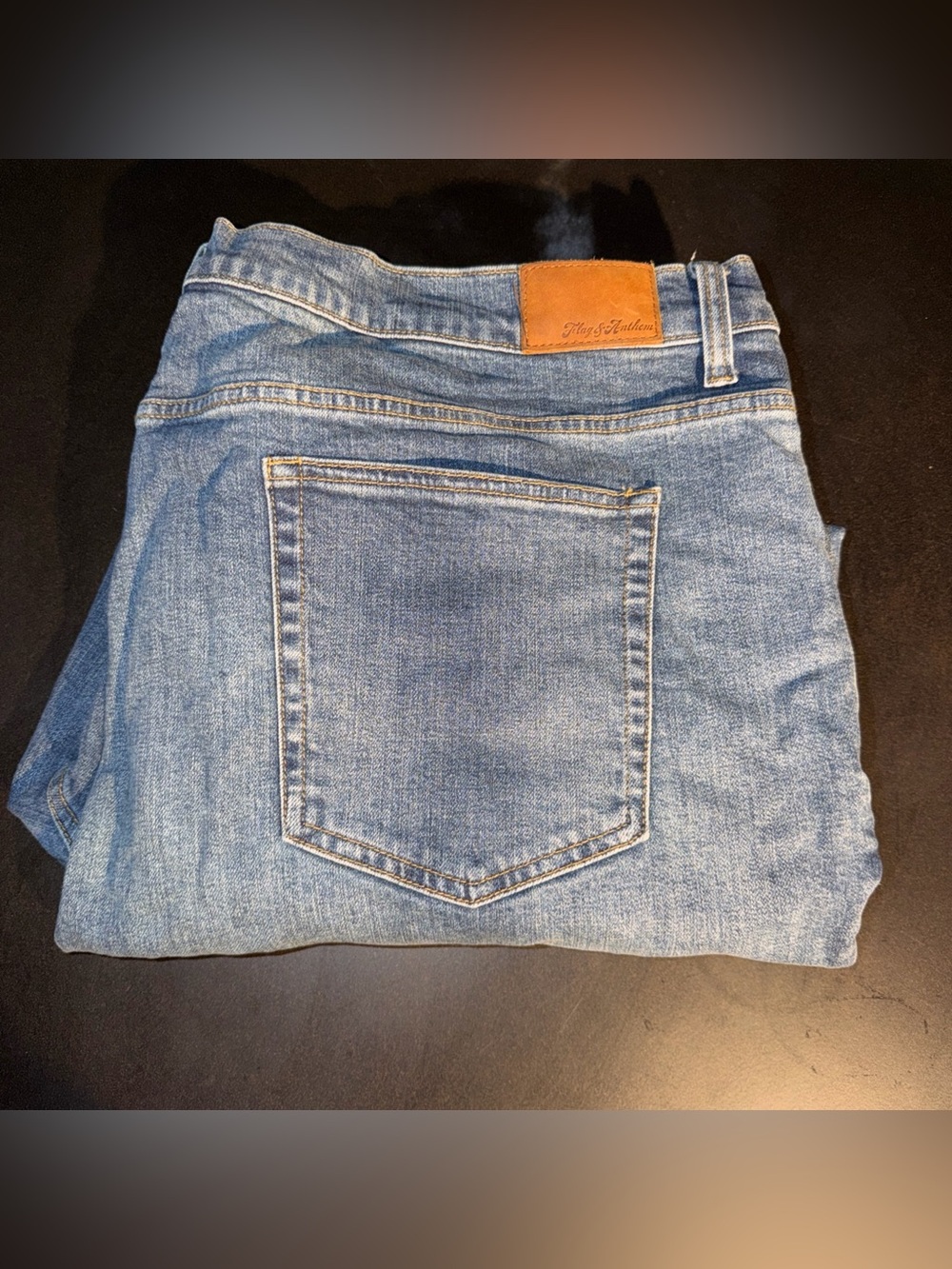 Flag & Anthem Men’s Jeans 44x28.5 Nashville Straight Leg Stretch Blue Medium Was